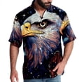 thumbnail image 1 of Starry bird Men's Short Sleeve Printed Button Down Beach, Casual, Poplin Shirts for Summer Vacation, 1 of 6