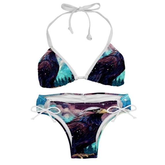 Starry bird Swimsuit Bikini Set with Detachable Sponge and Adjustable Strap, Two-Pack for Swimming Pool and Beach Parties