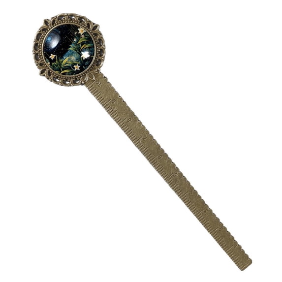 Starry sky plants Antique Bronze Lace Bookmark: Gift for Book Lovers and Readers, Reading Accessories