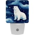 Starry sky polar bear LED Square Night Lights Energy Efficient and