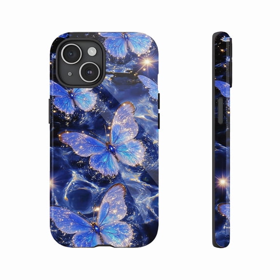 StarryGlowingElegantButterflyPhoneCase for Women Fashion Lovers with Glittery Shine & Durable Protection, Compatible with iPhone 11/12/13/14/15/16 (Pro Max/Plus)