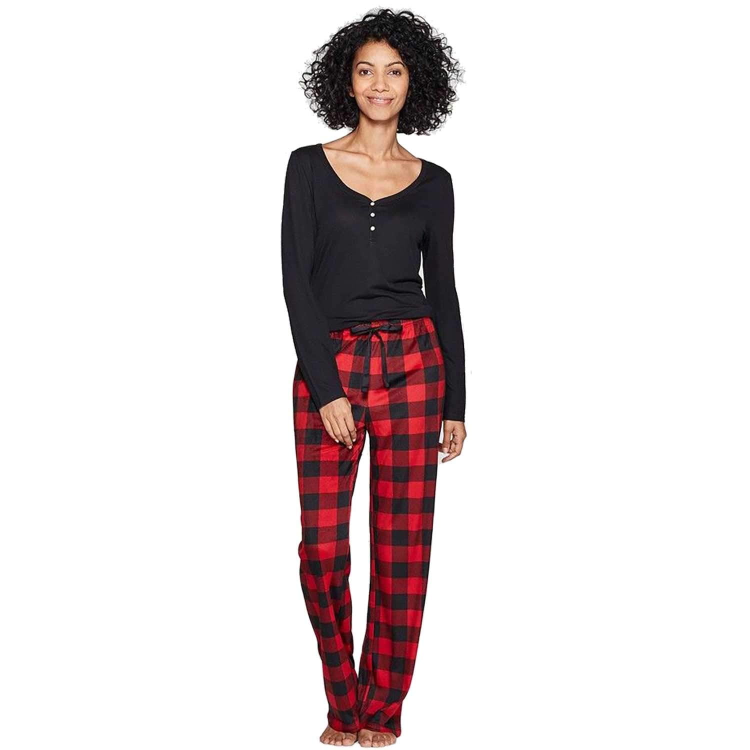 Stars Above Women's Henley Super Soft Sleep Pajama 2 Piece Set (XX