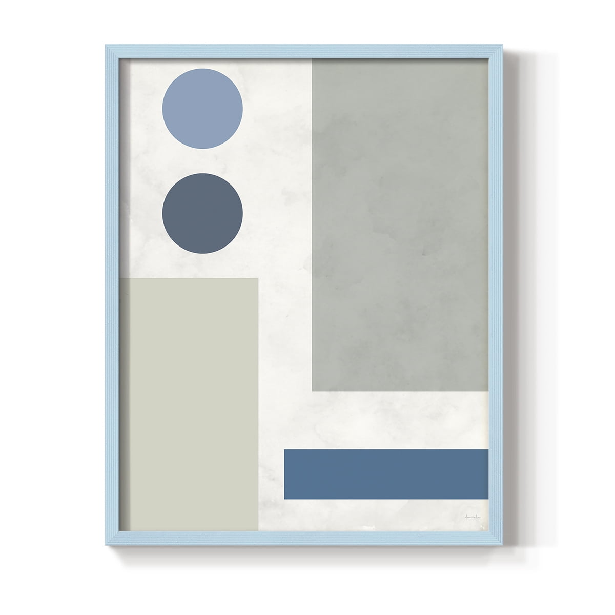 Stars Align I in Blue Solid Wood 11 x 14 Framed Print