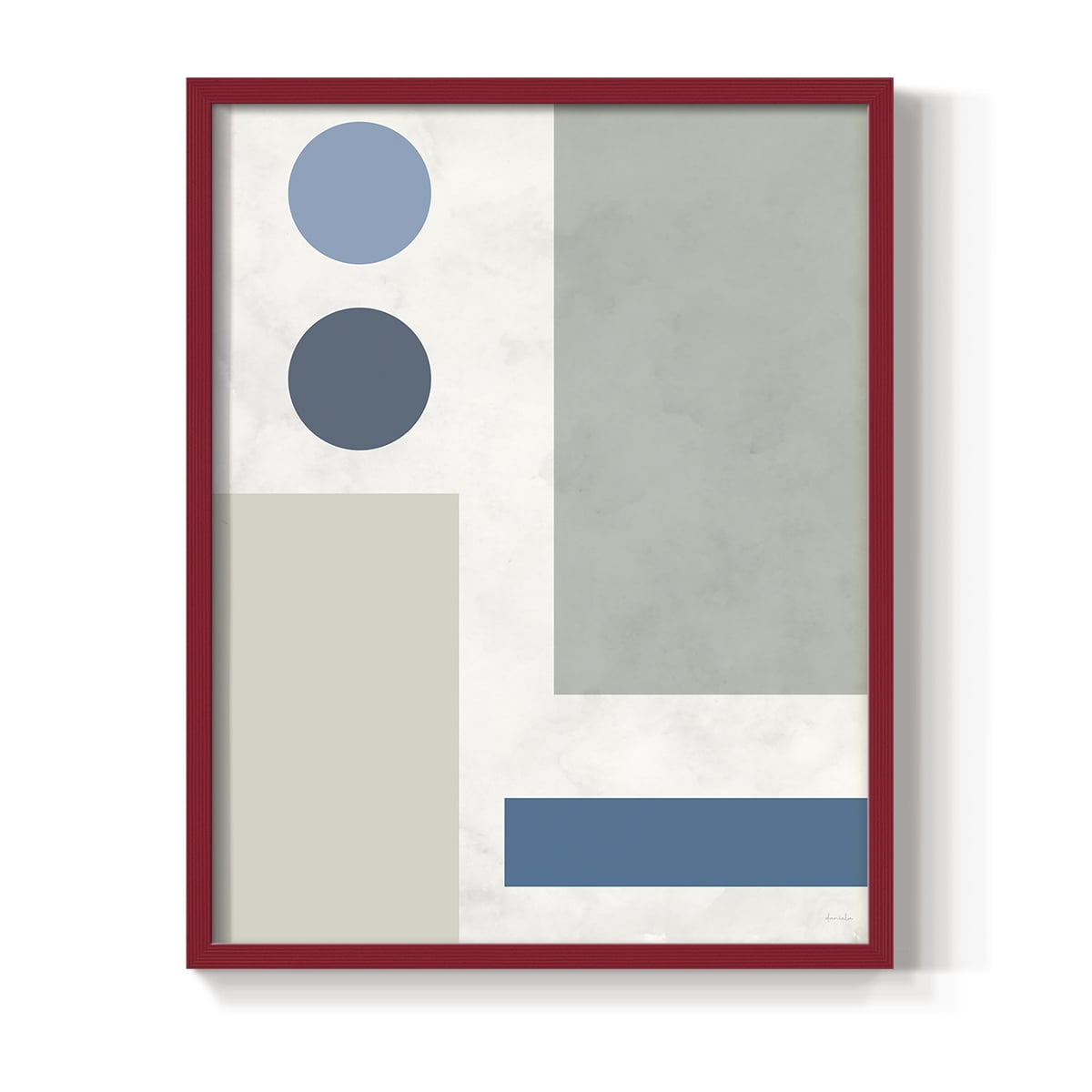Stars Align I in Red Solid Wood 8 x 10 Framed Print