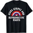 thumbnail image 1 of Stars And Stripes Reproductive Rights Shirt Rainbow Flag T-Shirt, 1 of 5
