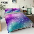 thumbnail image 1 of Stars Bedding Set Round Dots Starry Sky Print Duvet Cover Microfiber Galaxy Theme Comforter Cover King For Girl Teen Room Decor, 1 of 5