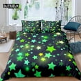 thumbnail image 1 of Stars Bedding Set Round Dots Starry Sky Print Duvet Cover Microfiber Galaxy Theme Comforter Cover King For Girl Teen Room Decor, 1 of 5
