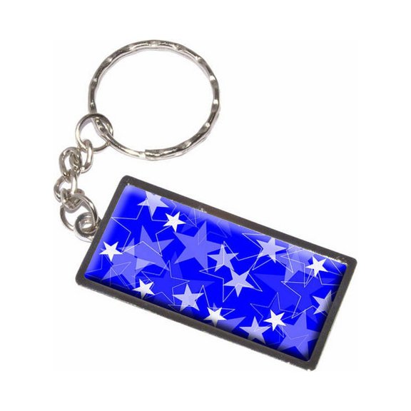 Stars Blue Keychain Key Chain Ring