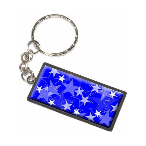 Stars Blue Keychain Key Chain Ring