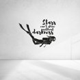thumbnail image 1 of Stars Cant Shine Without Darkness - Life Quote Beautiful Scuba Diver Silhouette Vinyl Design Wall Sticker Art Decal Boy Girl Kid Bedroom Scuba Diver Home Decor Sticker Decoration Size(24x40 inch), 1 of 3