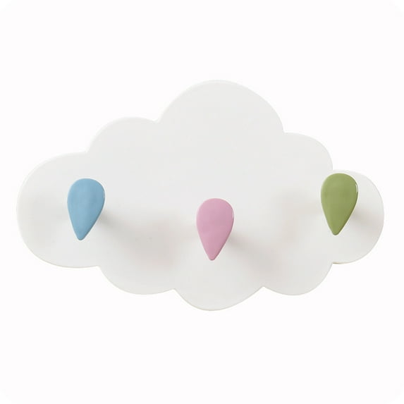 Stars Cloud Wall Hook Cute Door Hooks Home Living Room Wall Decoration Keys Hanger Kids Baby Room Storage Hooks (A)