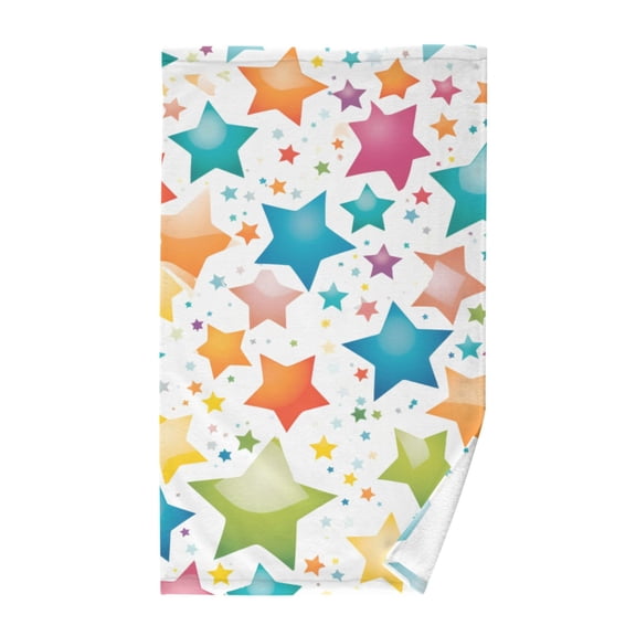 Stars Cotton Face Towels Soft Hand Towel Absorbent Bathroom Towel for Kitchen Hotel Decoration