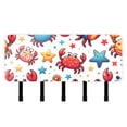 thumbnail image 1 of Stars Crabs Mail Holder Organizer Wall Mount with Shelf Key Holder Key Rack with 5 Key Hooks for Wall Decorative, 1 of 6
