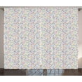 thumbnail image 1 of Ambesonne Stars Curtains 2 Panel Set, Colorful Star Pattern, 108" x 84", Multicolor, 1 of 3