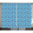 thumbnail image 1 of Ambesonne Stars Curtains 2 Panel Set, Colorful Heavenly Bodies, 108" x 108", Multicolor, 1 of 3