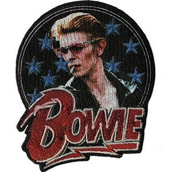 Stars - David Bowie Artwork Embroidered Iron On Patches, 3.3 x 4" Applique Patch