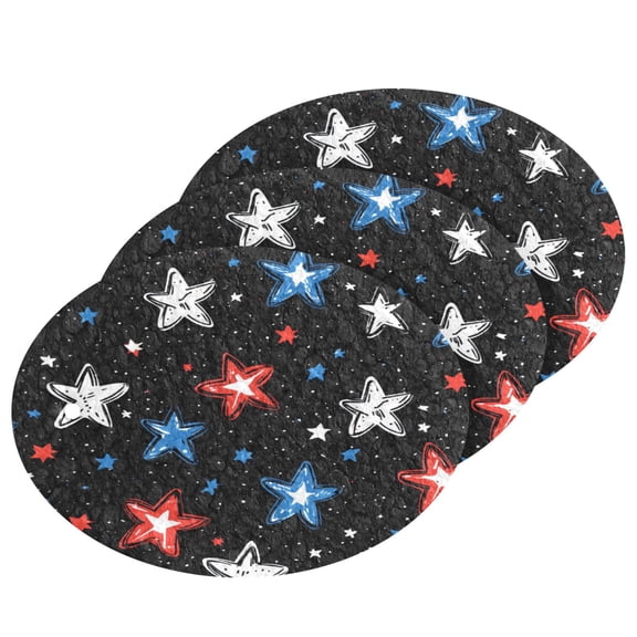 Stars Doodle Pattern 3 Pack Dish Sponges Bulk Natural Sponges Household Cleaning Sponge Non-Scratch for Kitchen Dishwashing and Cleaning Dishes