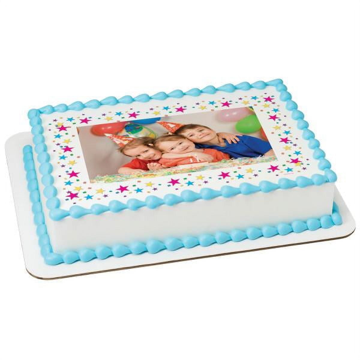 Stars Edible Cake Topper Image Frame - 1/4 Sheet 