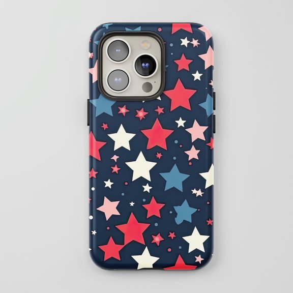 Stars For All iPhone Series Protective Phone Case Patriotic Red White Blue
