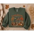 thumbnail image 1 of Stars Hallow Sweatshirt, Cozy Fall Pullover, Gift For Book Lovers, Where You Lead Crewneck,Military Green Color,Size XL, 1 of 5