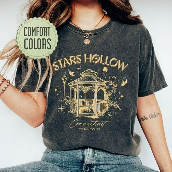 Stars Hollow Connecticut Comfort Colors T-Shirt, Cozy Fall Comfort Colors, Gilmore Girls Shirt, Retro Stars Hollow T Shirt