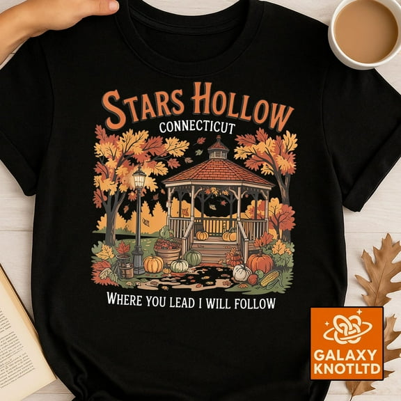 Stars Hollow Fall T-Shirt Luke's Diner Coffee Tee, Vintage Style