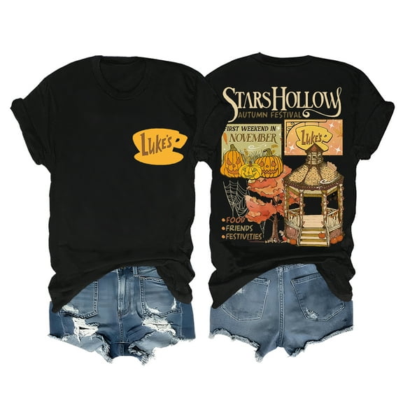 Stars Hollow Shirt Vintage Fall Autumn Pumpkin Halloween Stars Hallow Luke's Shirt