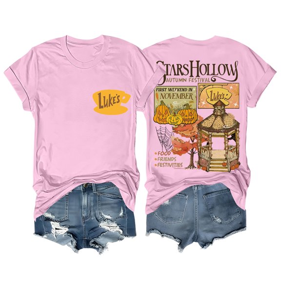 Stars Hollow Shirt Vintage Fall Autumn Pumpkin Halloween Stars Hallow Luke's Shirt