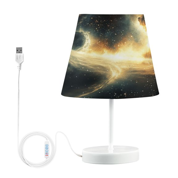 Stars Illuminated Gas Clouds Desk Lamp LED Table Nightstand Lamps with 3 Color Temperatures for Home Bedroom Living Room Decor 8x12
