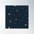 thumbnail image 1 of Stars In The Night Sky Illustration Pattern Poster Wall Art, Modern Wall Decor, 30x30 UNFRAMED, 1 of 3