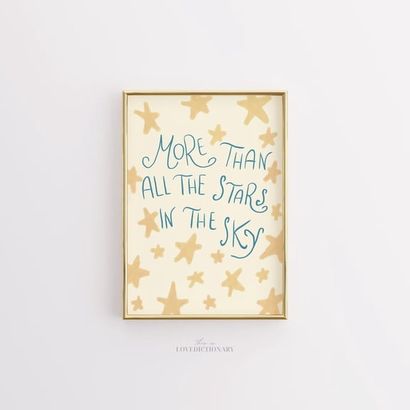Stars In The Sky Celestial Nursery Quote Decor Wall Art