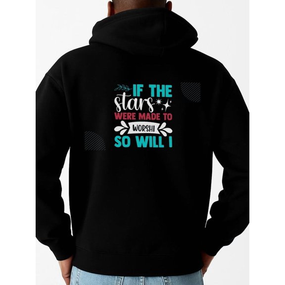 Stars Made to Worship funny hoodies Christianity men regular fit black Everyday sweatshirt for the office, dates and outings Christmas pamuk christianity Retro Unisex Shirt Graphic Tee tshirts