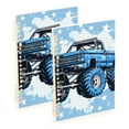thumbnail image 1 of Stars Monster Truck Ring Binder Notebook Journey Note Diary College Ruled Spiral Notebook Study Loose Leaf Paper A5 60 Pages, 1 of 8