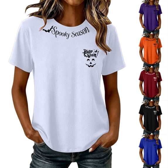 Stars Moon Funny Graphic Tees for Women Round Neck Short Sleeve Casual Fall Tops Fall Shirts Purple S