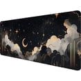 thumbnail image 1 of Stars Moon Mouse Pad Clouds Night Starry Sky Fantasy Large Gaming Mouse Mat with Stitched Edges,Non-Slip Waterproof Rubber Base Mous Mat Office Computer Keyboard Laptop Home 31.5x11.8 Inch, 1 of 6