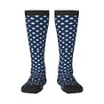 thumbnail image 1 of Stars Navy Blue White Knee High Socks for Women Long Leg Warmers Socks, 1 of 7