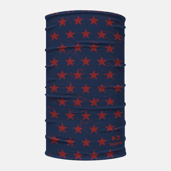Stars Navy Maroon Neck Gaiter