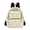 thumbnail image 1 of Stars Pastel Quilted Backpack Fashion Daypack Commuter Bag for Women 8.5 L, 1 of 7