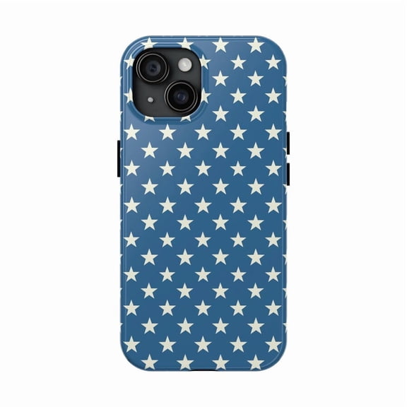 Stars Pattern USA Patriotic Case for iPhone 11 12 13 14 15 16 17 Pro Max Plus