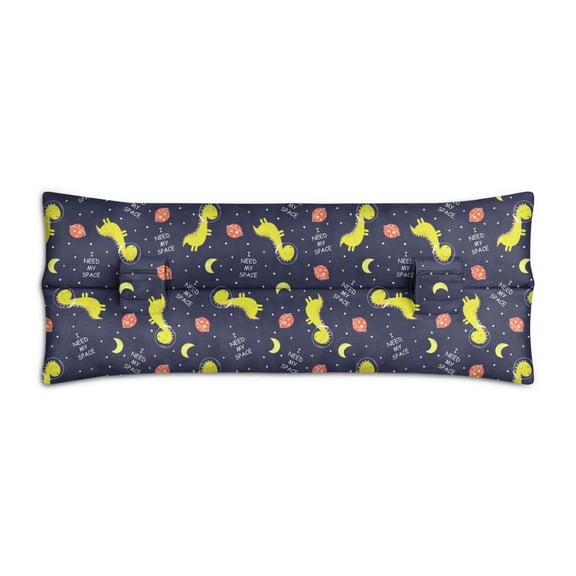 Stars & Planets Dinosaur Mastectomy Pillow - Post Surgery Seat Belt Cushion - Cosmic Dino Design for Women