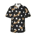 thumbnail image 1 of Stars Print Hawaiian Shirts For Men, Summer Short-Sleeve Relaxed-Fit Button-Down Shirts Small, 1 of 8