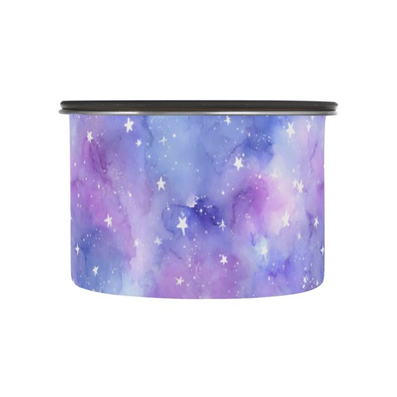 Stars Purple Airtight Coffee Bean Canister 17oz Food Storage Containers with Lids For Gournd, Tea, Sugar, Flour, Rice, Cereal, Candy Cookie Jar
