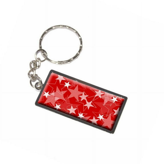 Stars Red Keychain Key Chain Ring