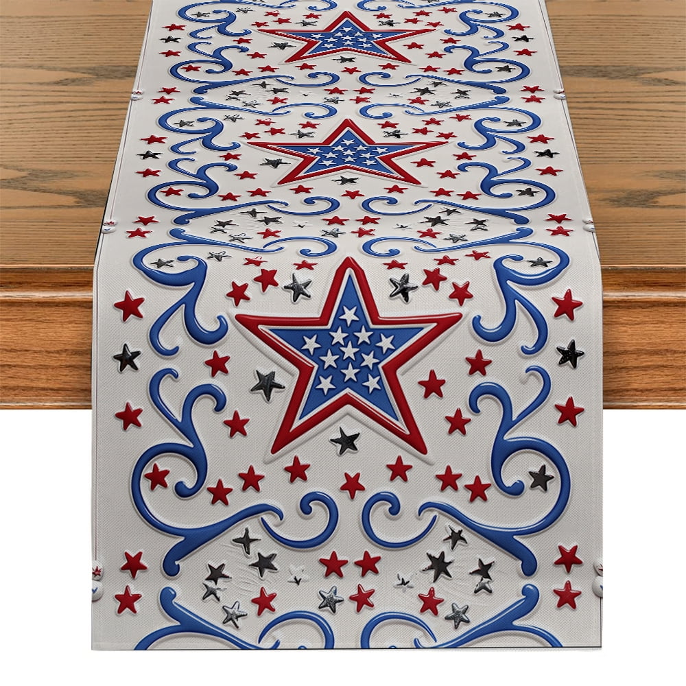 Stars Runners for Dining Table ration & Accessories Independence Day ...