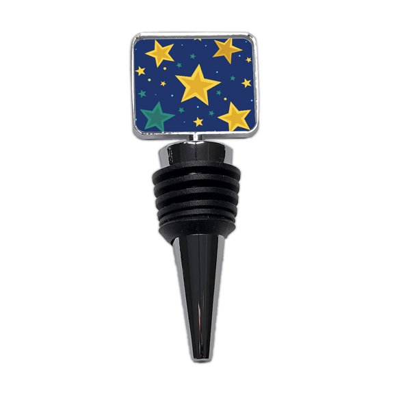 Stars Scattered Background Wine Bottle Stopper Cap Plug