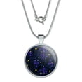thumbnail image 1 of Stars Shine Space Galaxies Pattern 1" Pendant with Sterling Silver Plated Chain, 1 of 4