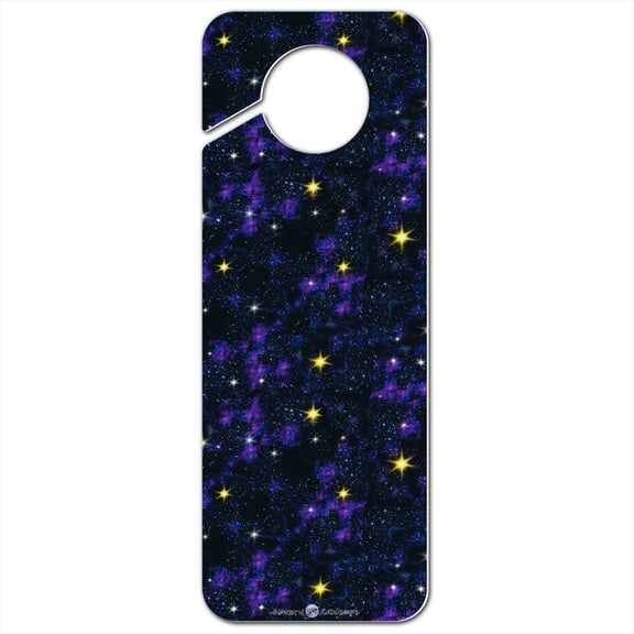 Stars Shine Space Galaxies Pattern Plastic Door Knob Hanger Sign