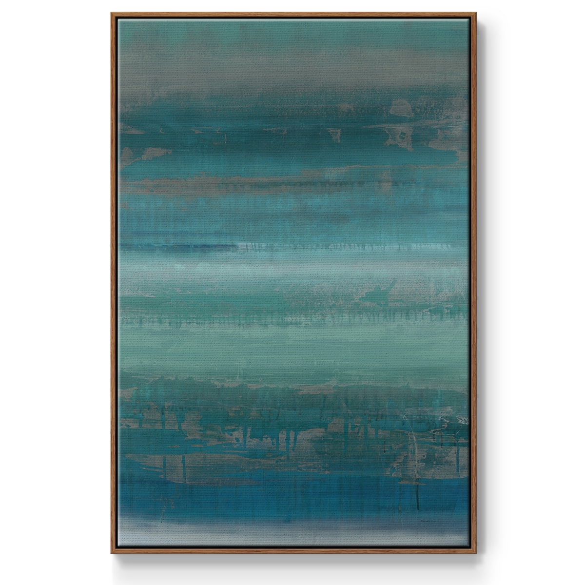 Stars & Shores II Framed Premium Gallery Wrapped Canvas - Ready to Hang - 17 x 25 - Walnut Floating Frame