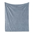 thumbnail image 1 of Stars Soft Flannel Fleece Throw Blanket, Shapes with Octagons and Squares Moroccan Inspirations, Cozy Plush for Indoor and Outdoor Use, 70" x 90", Dark Blue Beige and Aqua, by Ambesonne, 1 of 6