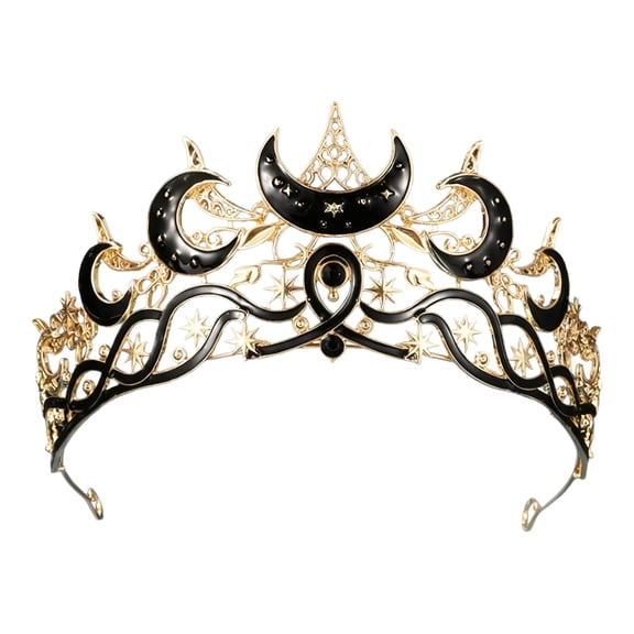 Stars Star Crownpiece Hairband For Wedding Punk Rhinestones Headpiece Tiaras Elegant Halloween Party Accessories